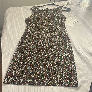CDC Floral Black Dress Sz 10